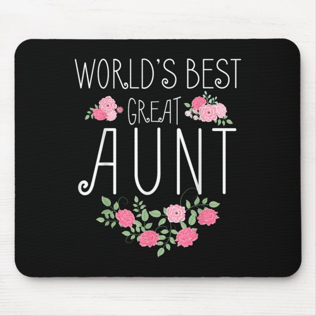Family World's Great Aun Funny Auntie Ever Gift  Mousepad (Vorne)