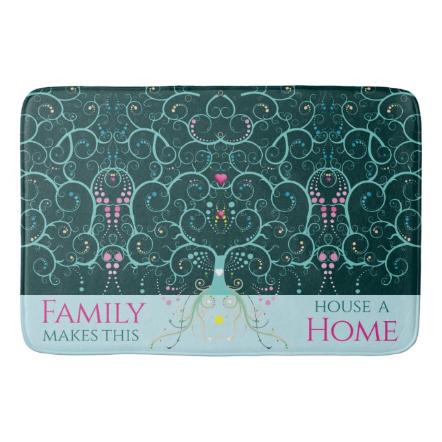 Family Zuhause Welcome Mat Tree Life Bath Mat Rug Badematte (Vorderseite)