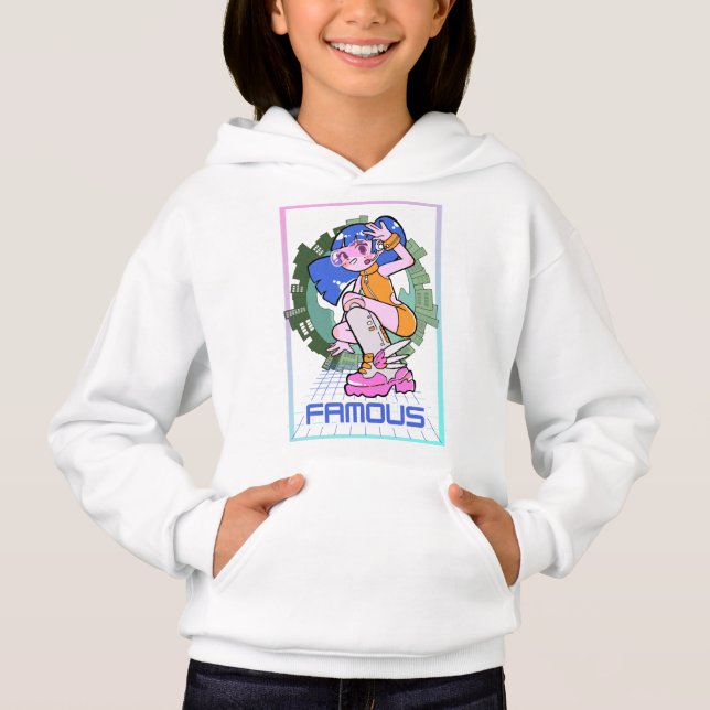 Famous Anime Girls Hoodie (Vorderseite)