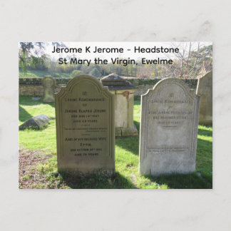 Famous Authors Jerome K Jerome Headstone,  Postkarte