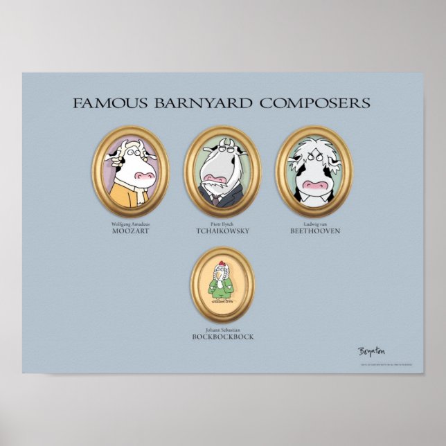 FAMOUS BARNYARD COMPSERS Poster von Sandra Boynton (Vorne)