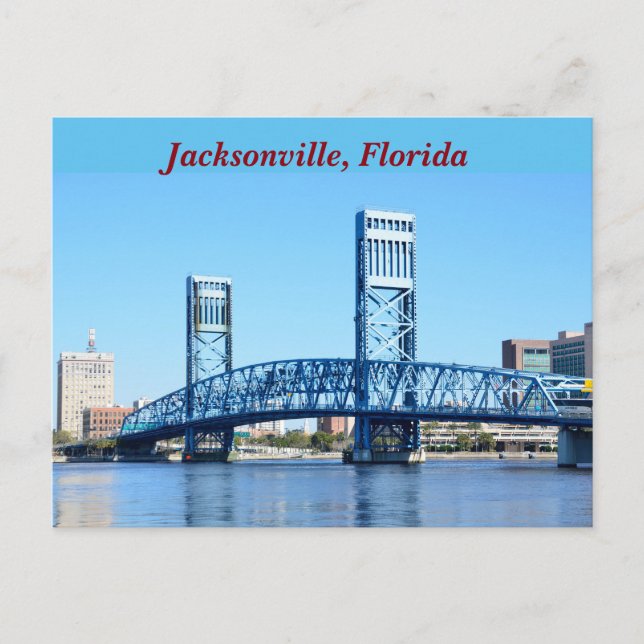 Famous Blue Bridge Jacksonville, Florida Postkarte (Vorderseite)