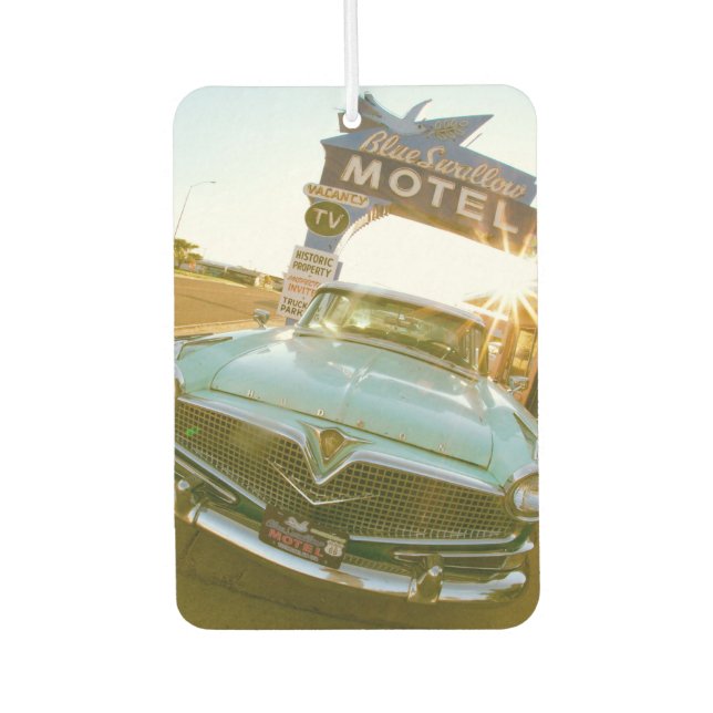 Famous Blue Swallow Motel on Route 66 Autolufterfrischer (Vorderseite)