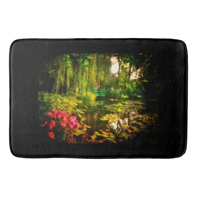 Famous Claude Monet Giverny Pond Lilies Badematte (Vorderseite)
