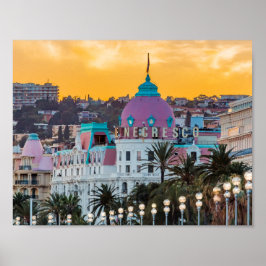 Famous luxury hotel Hotel Negresco in Nice France Poster