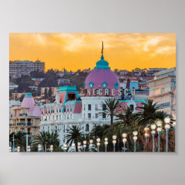 Famous luxury hotel Hotel Negresco in Nice France Poster