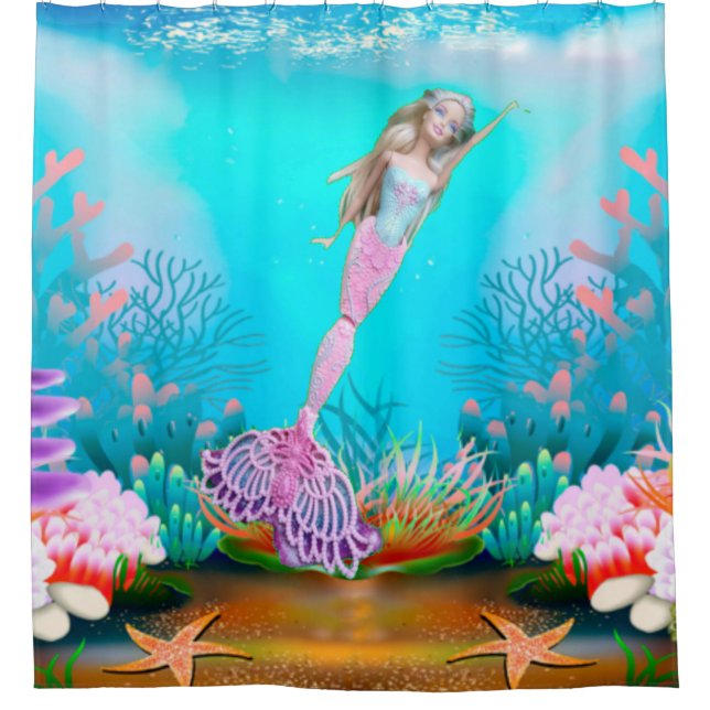 Famous Mermaid Duschvorhang (Vorderseite)