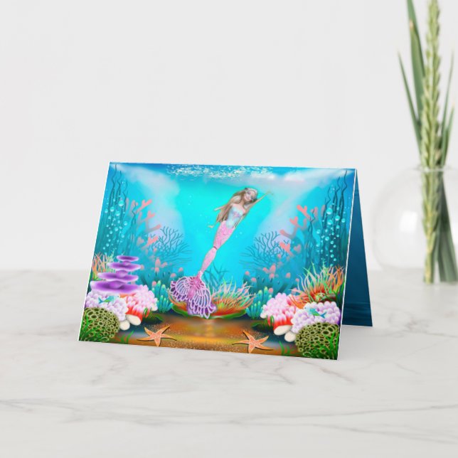 Famous Mermaid Karte (Vorderseite)
