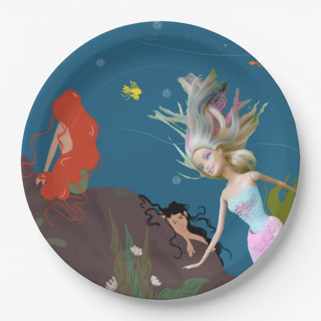 Famous Mermaid Pappteller (Vorderseite)