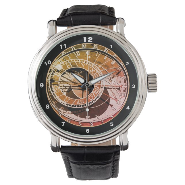 Famous Orloj & Astronomical Clock Prag / Czechia Armbanduhr (Vorderseite)