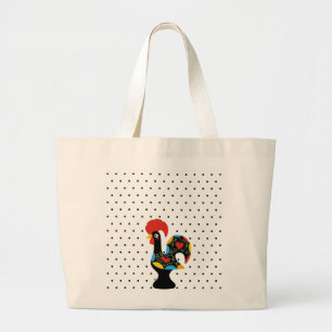 Famous Rooster of Barcelos Nr 09 - Polka Dots Jumbo Stoffbeutel