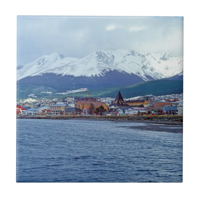 Famous Ushuaia - Tierra del Fuego, Argentinien Fliese (Vorderseite)