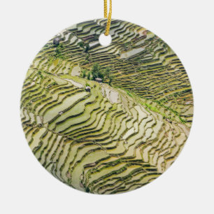 Famous yuanyang Rice Terraces - Yunnan, China Keramik Ornament