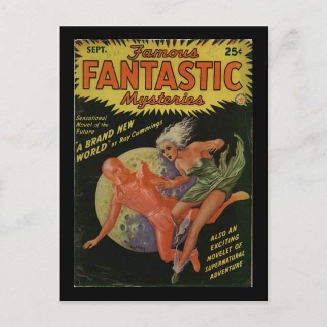 Famousfantastisch1Pulp Art Postkarte (Vorderseite)
