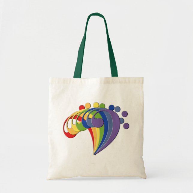 Fan-Bass-Regenbogen Tragetasche (Vorne)