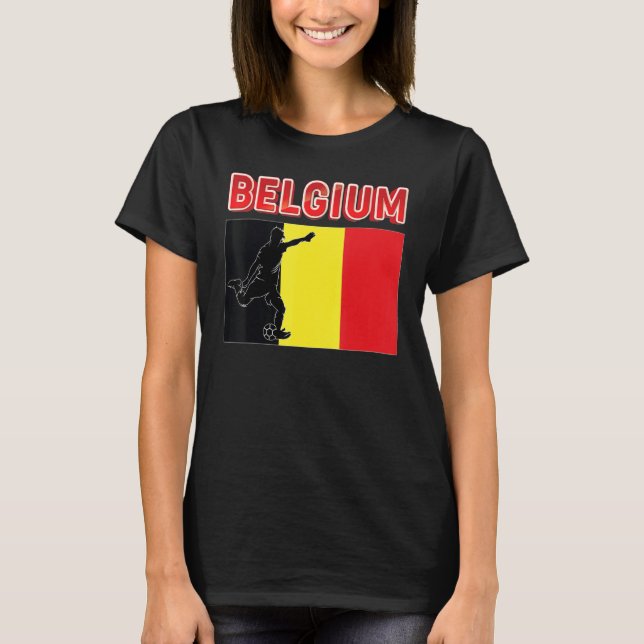 Fan Belgium National Team World Football Soccer Ch T-Shirt (Vorderseite)