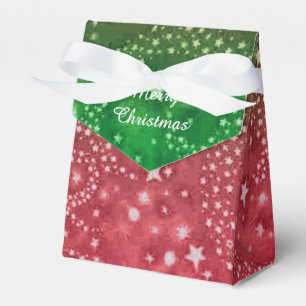 Fan-Box für Red and Green Christmas Star-Muster Geschenkschachtel
