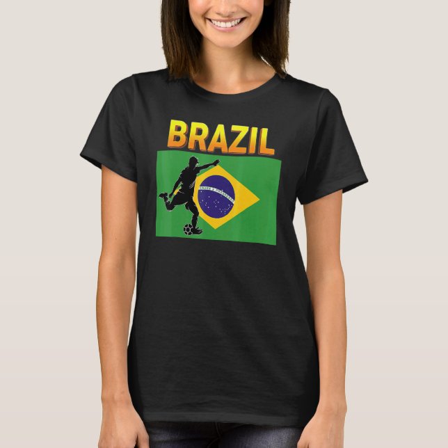 Fan Brazil National Team World Football Soccer Cha T-Shirt (Vorderseite)