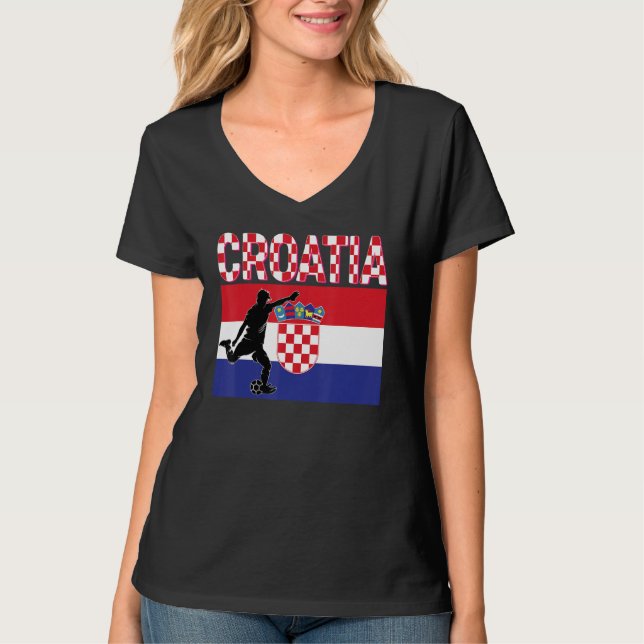 Fan Croatia National Team World Football Soccer Ch T-Shirt (Vorderseite)