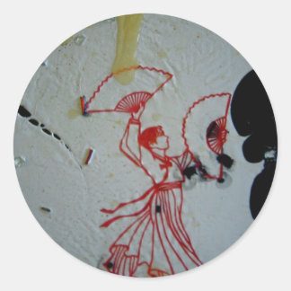"Fan Dancer 2" Runder Aufkleber