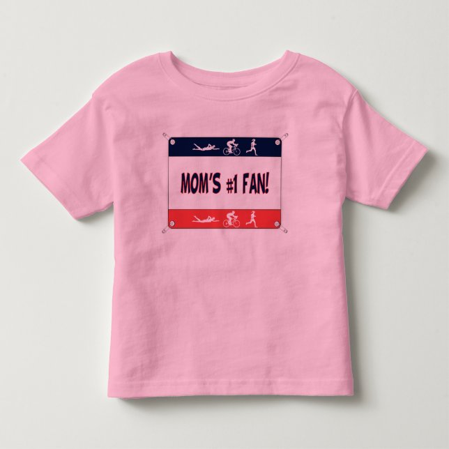 Fan das #1 der Triathlon-Mama Kleinkind T-shirt (Vorderseite)