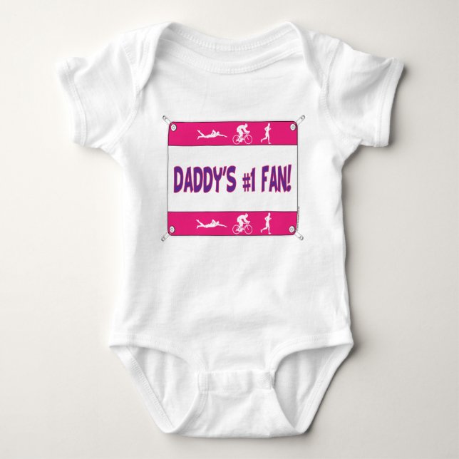 Fan das #1 des Triathlon-Vatis Baby Strampler (Vorderseite)