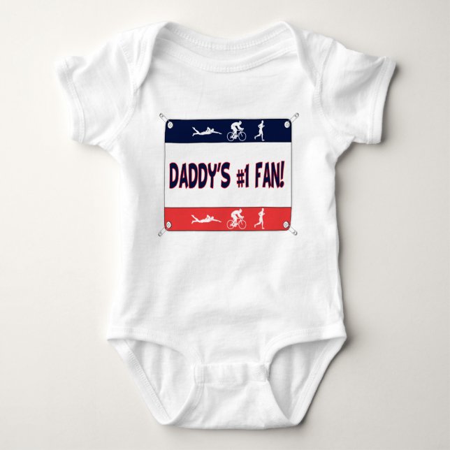Fan das #1 des Triathlon-Vatis Baby Strampler (Vorderseite)