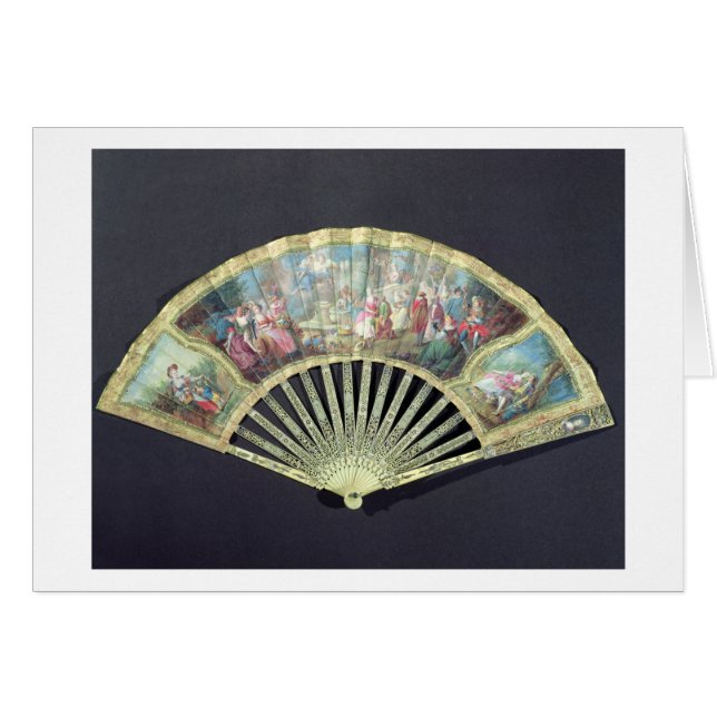 Fan de cour, Français, XVIIIème siècle (ivoire et (Devant horizontal)