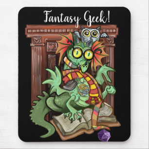 Fan Dragon "Fantasy Geek!" Mousepad