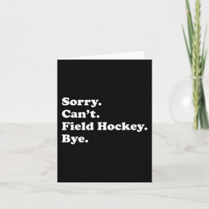Fan Field Hockey Geschenk für Männer Frauen Jungen Karte
