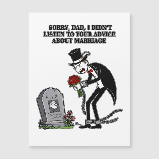 Fan-glückliche Ehe Magnetkarte (Vorderseite)