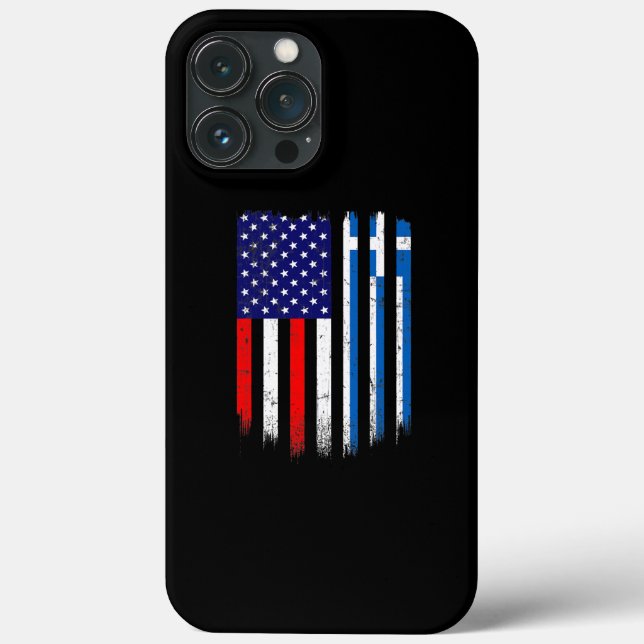 Fan Griechenland Flag Amerikanische Flagge Männer  Case-Mate iPhone Hülle (Rückseite)