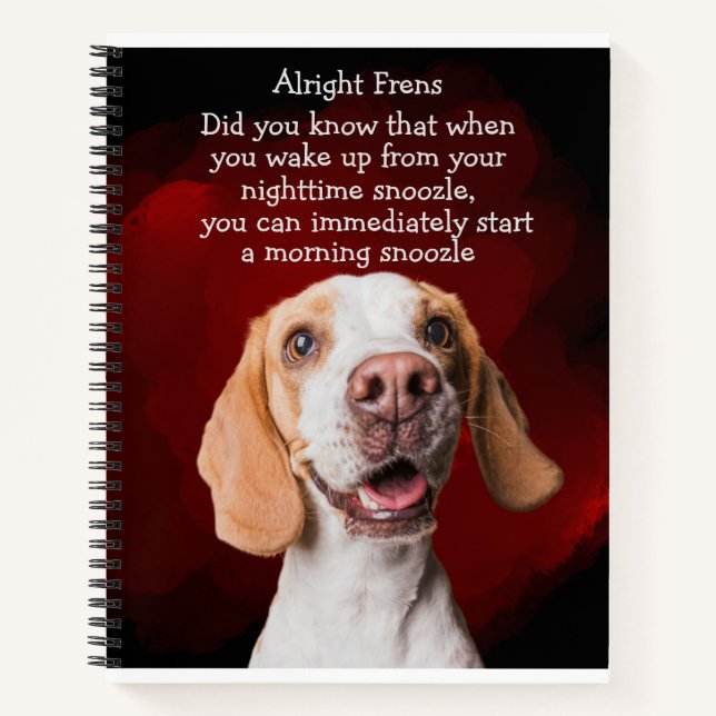 Fan Hund Notizbuch (Vorderseite)