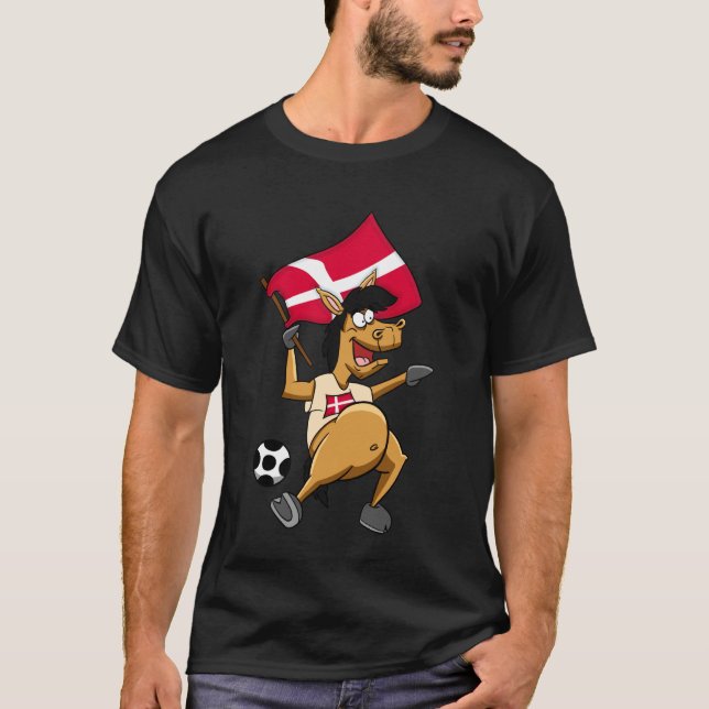 Fan-Pferd Dänemark T-Shirt (Vorderseite)