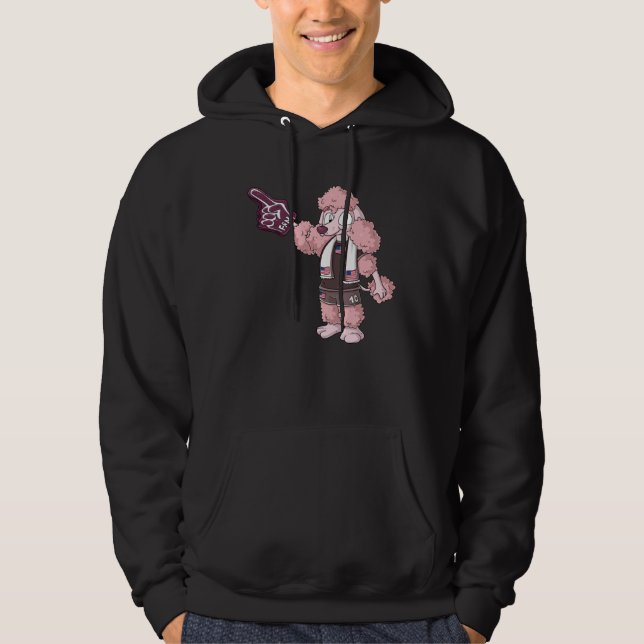 Fan Poodle USA Hoodie (Vorderseite)