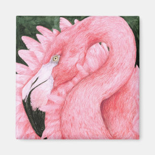 Fan-Tänzer - Flamingo Magnet