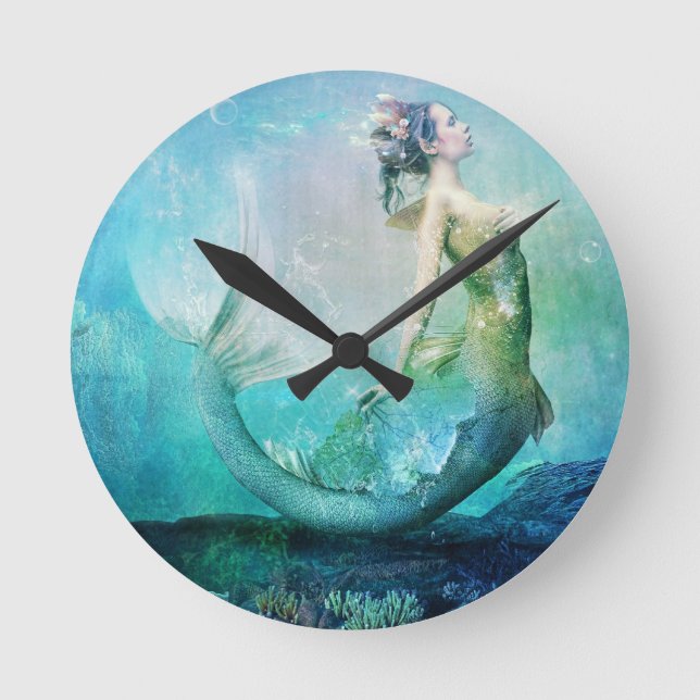 Fan-Tänzer-runde Uhr (Vorderseite)