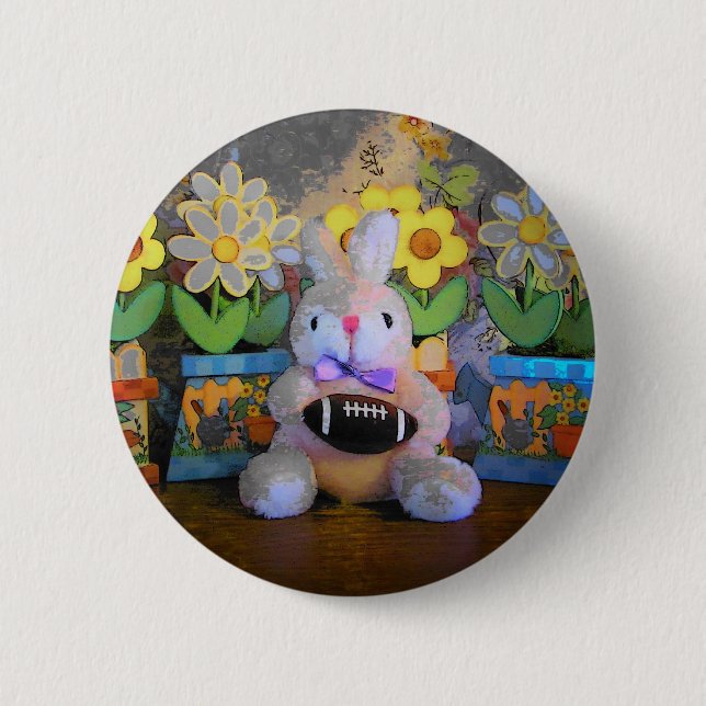 Fan von tollwütigen Kaninchen Button (Vorderseite)