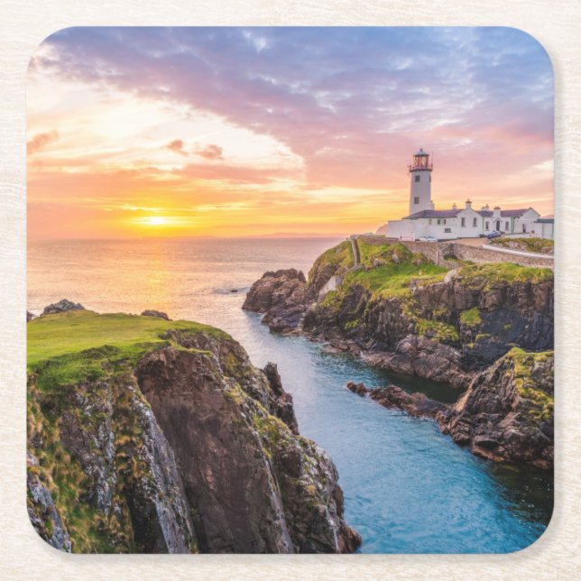 Fanad Hauptleuchtturm Co. | Donegal Irland Rechteckiger Pappuntersetzer (Vorderseite)