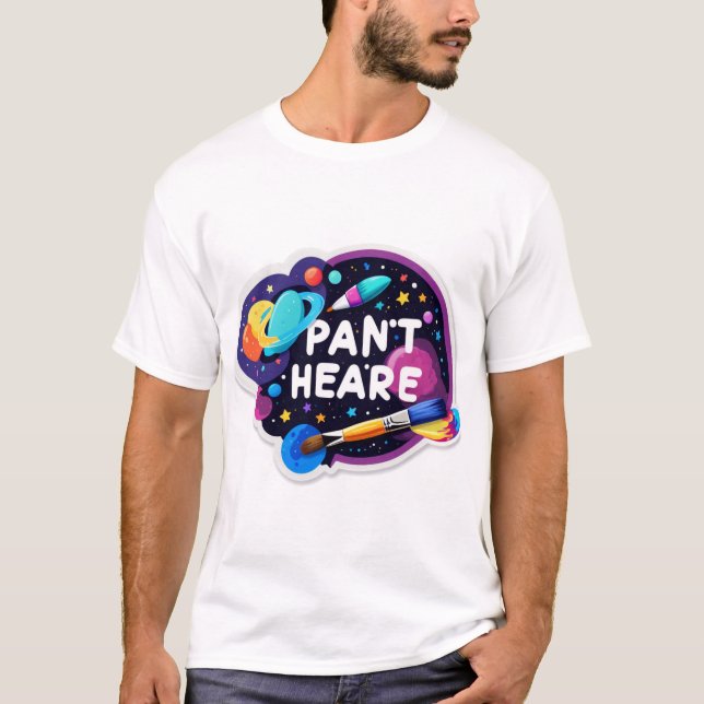 Fanart Space Sticker T-Shirt (Vorderseite)