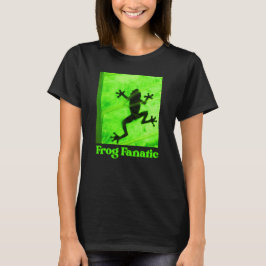 Fanatic zum Frosch auf einem Blatt T-Shirt