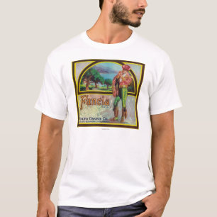 Fancia Marken-Zitrusfrucht-Kisten-Aufkleber T-Shirt