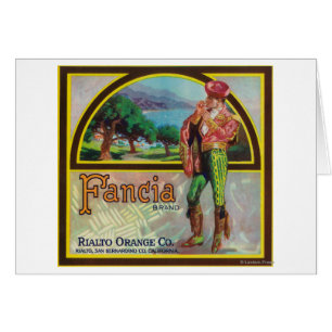 Fancia Marque Citrus Crate Étiquette