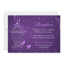 Fancierte Birdcage & Wirbel Eggplant Empfang