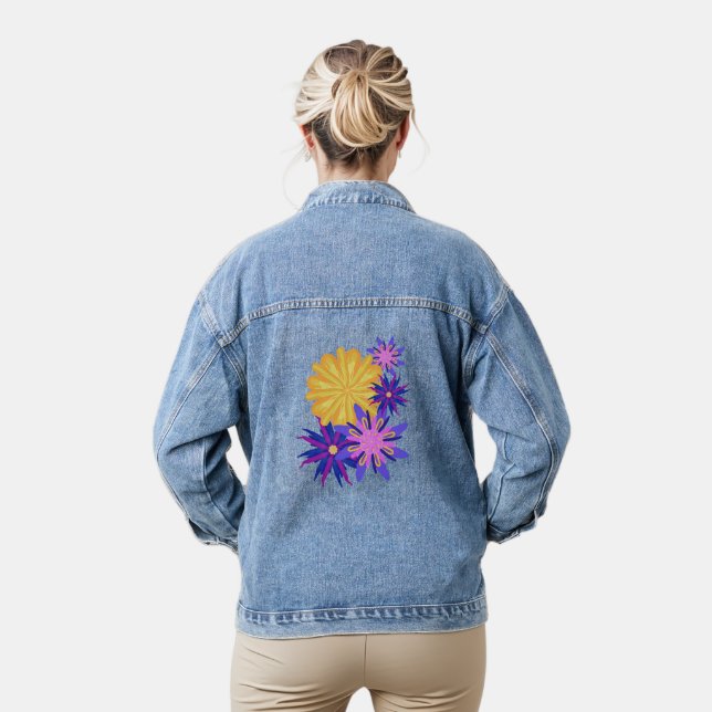 Fancierte Blume Denim Jacket Jeansjacke (Modell)