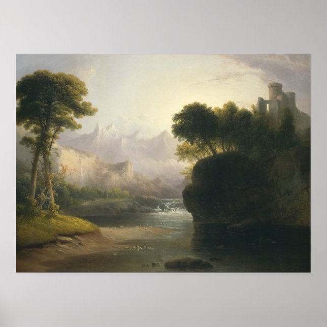 Fanciful Landscape, Thomas Doughty Fine Art Poster (Vorne)