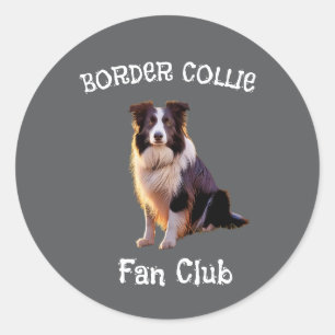 Fanclub für Border Collie Runder Aufkleber
