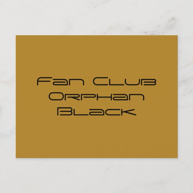 Fanclub Orphan Black in geometrischem Schriftart Postkarte (Vorderseite)