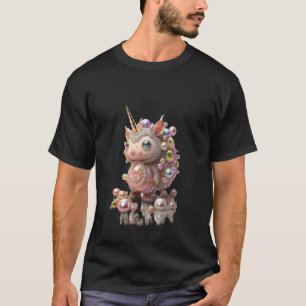 Fancy Baby Einhorn für Glück, süße Rose Perle T-Shirt