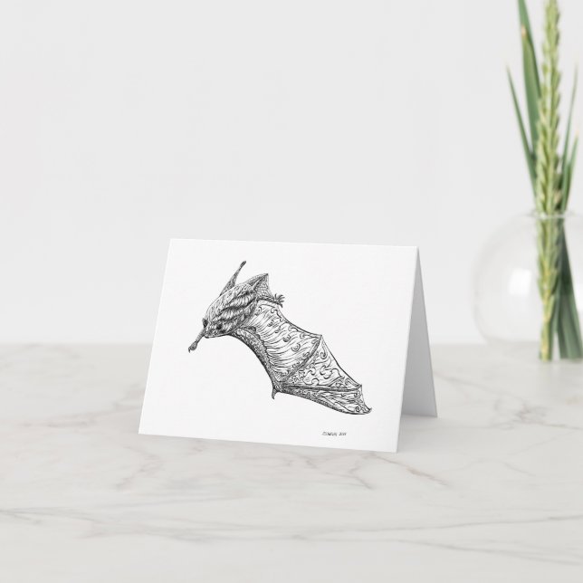 Fancy Bats : M. lucifugus carte d'étirement d'aile (Devant)